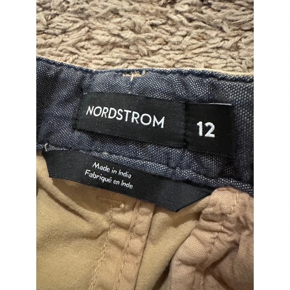 Nordstrom Teen Boy Outfit  White Button Down Shirt Size 10 & Khaki Pants Size 12